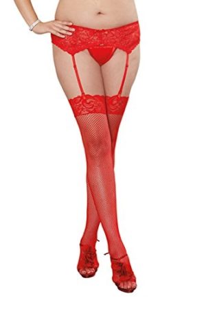 Stay-up Fishnet + Lace Top Stockings