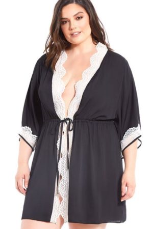 Dreamy Charms Satin & Lace Robe