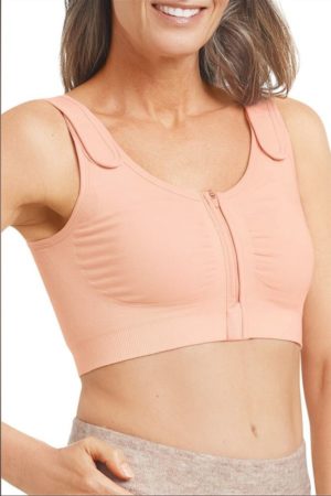 Amoena Leyla Seamless Surgical Zip Front Bra