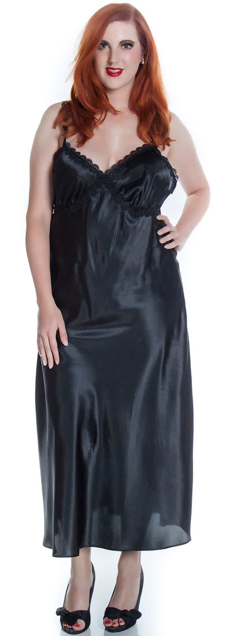 Catherine Long Satin Negligee