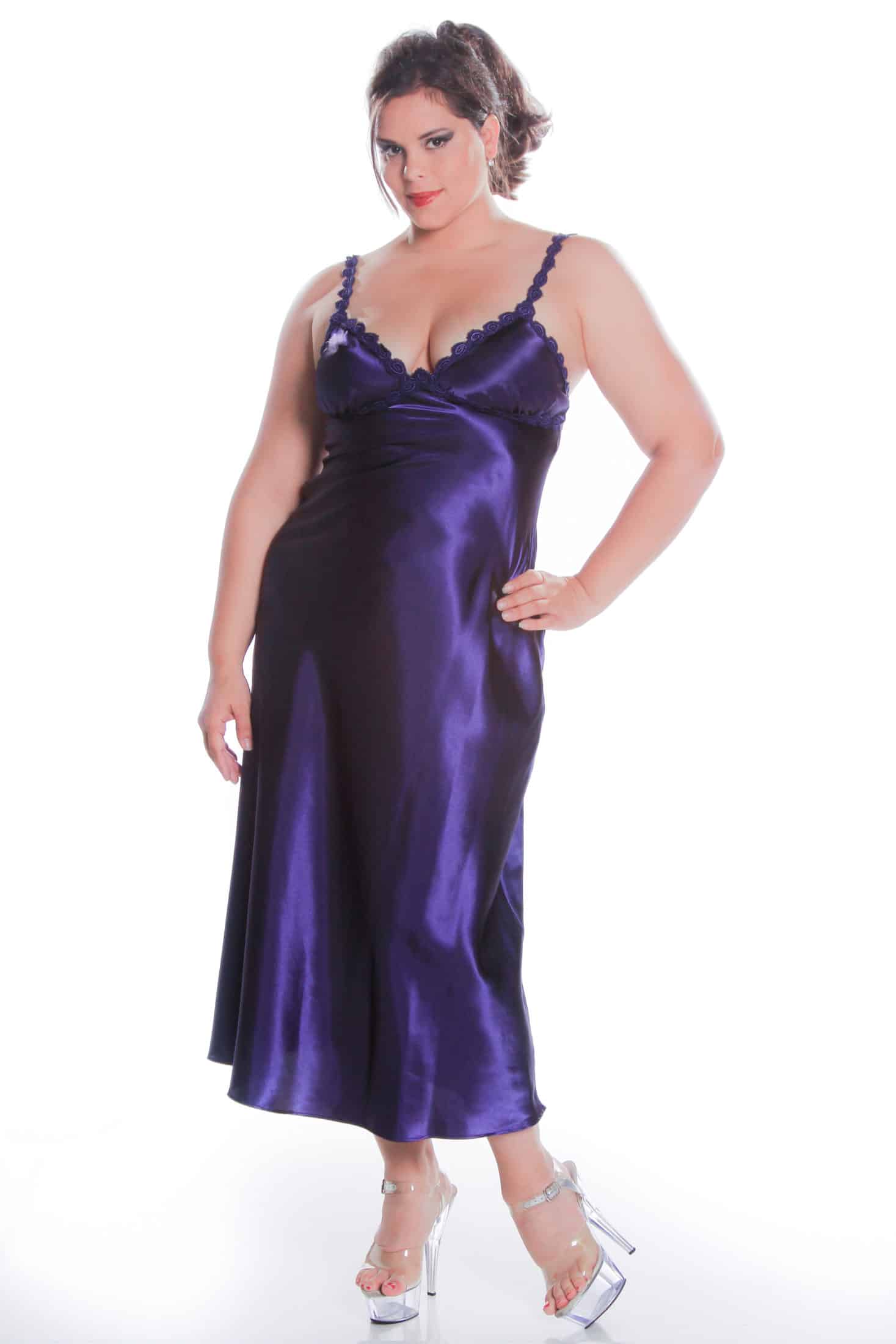 Catherine Long Satin Negligee