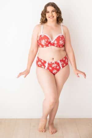 Lady Emprezz Hi Rise Brief - Red Floral