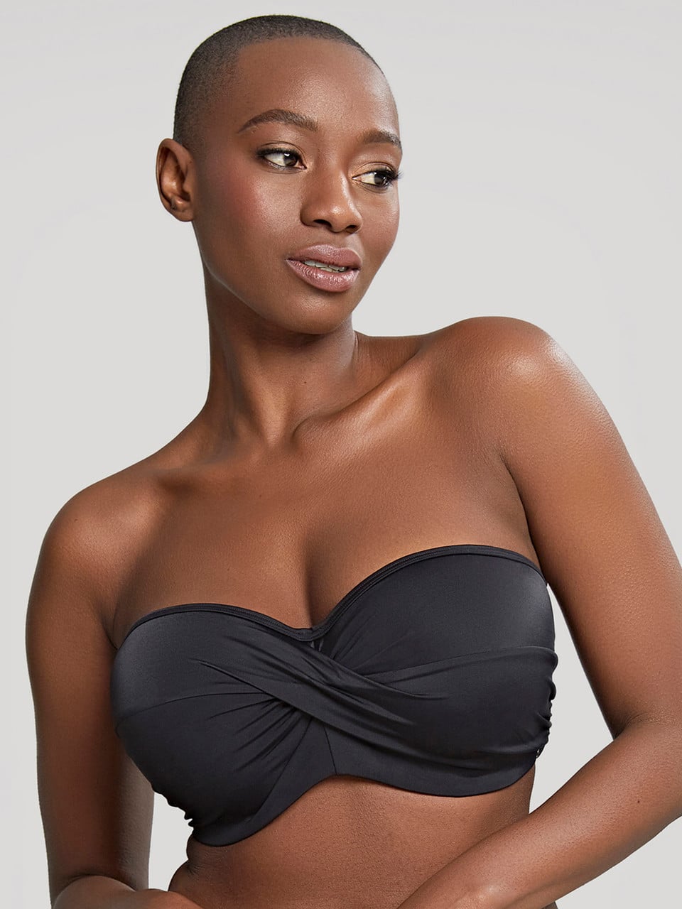 Panache Anya Riva Bandeau Bikini Top - Black