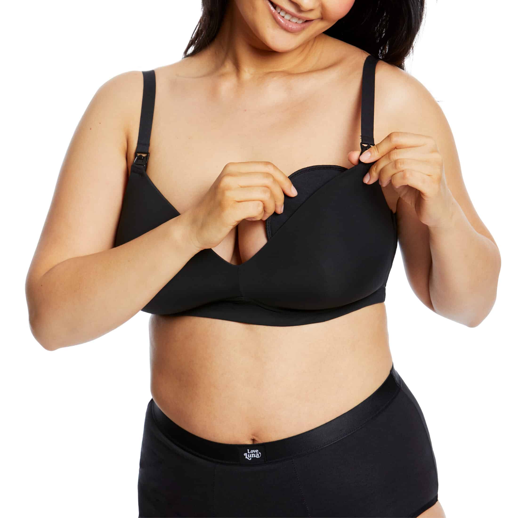 Love Luna Maternity Bra (w/Removable Pads) - Black - Image 5