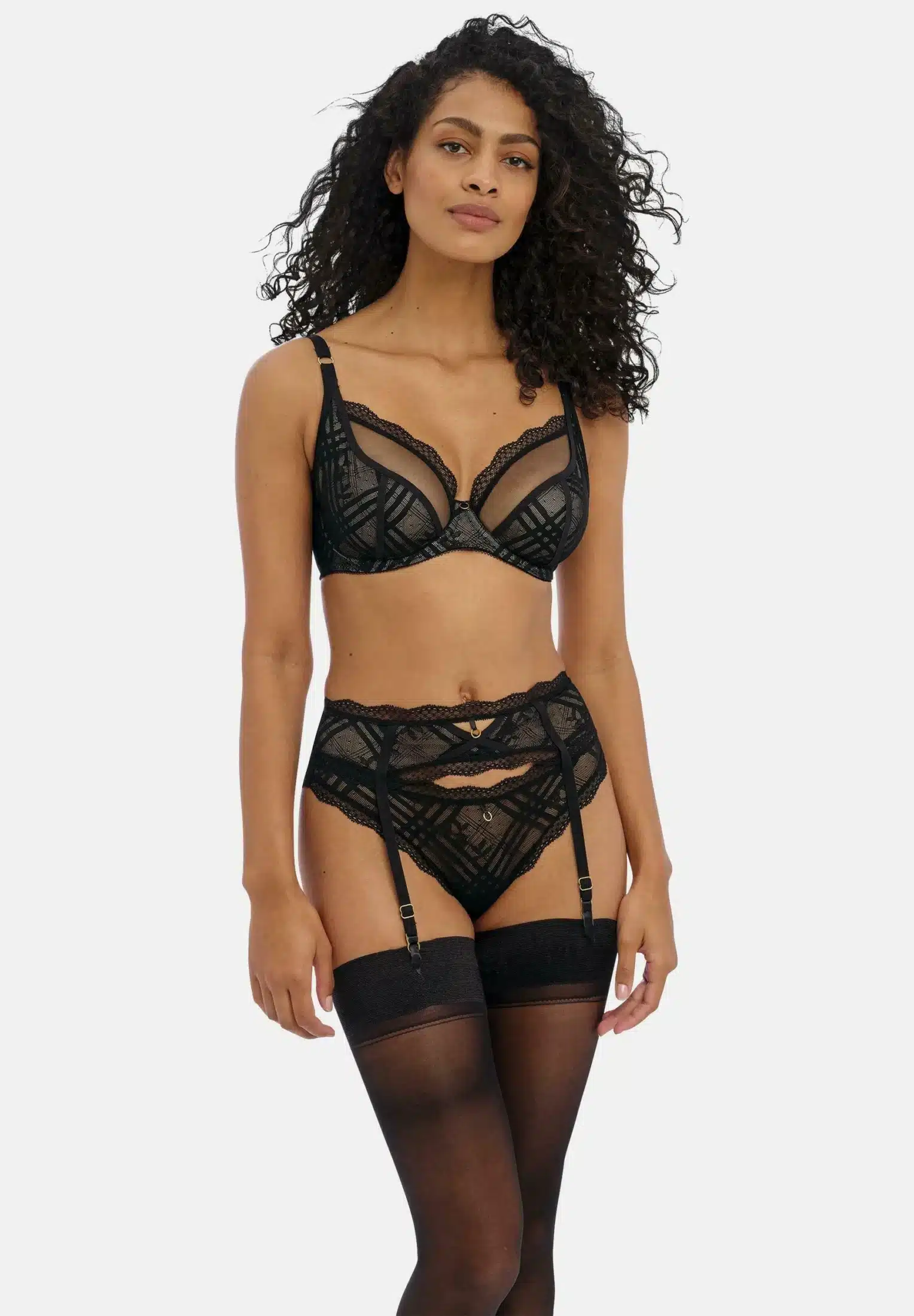 Freya Fatale Suspender - Noir - Image 2