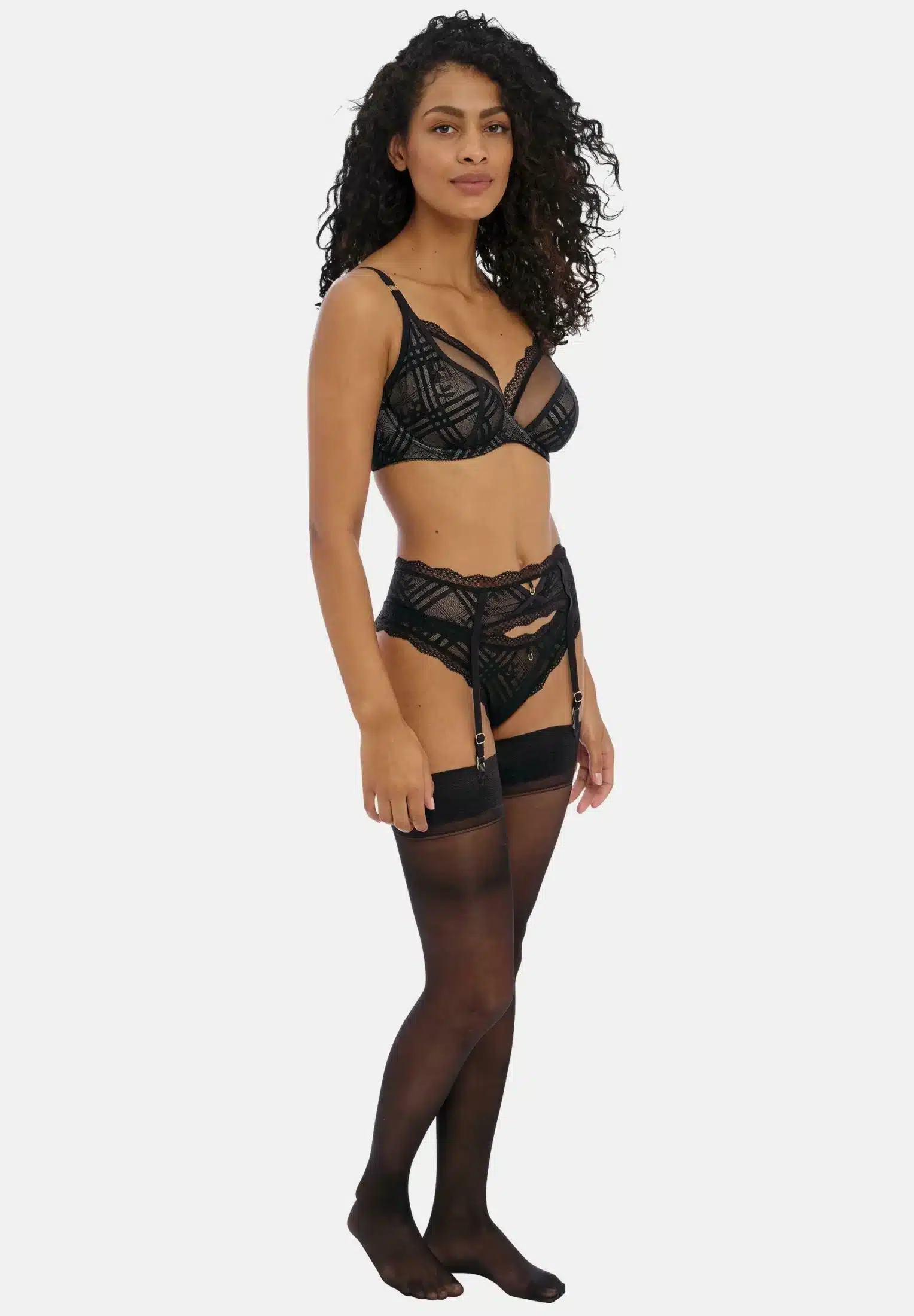 Freya Fatale Suspender - Noir - Image 3